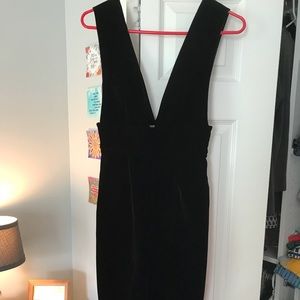 Black velvet jump suit